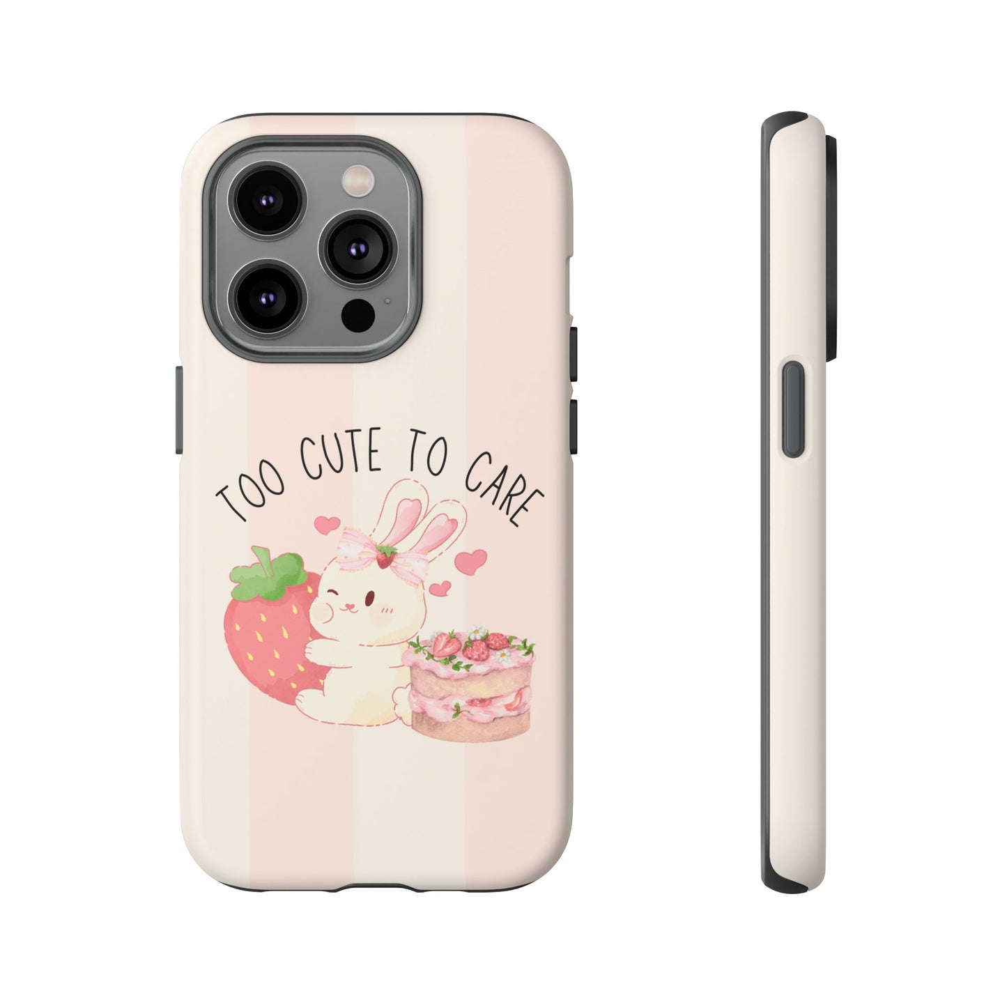 Bunny Too Cute to Care Phone Case