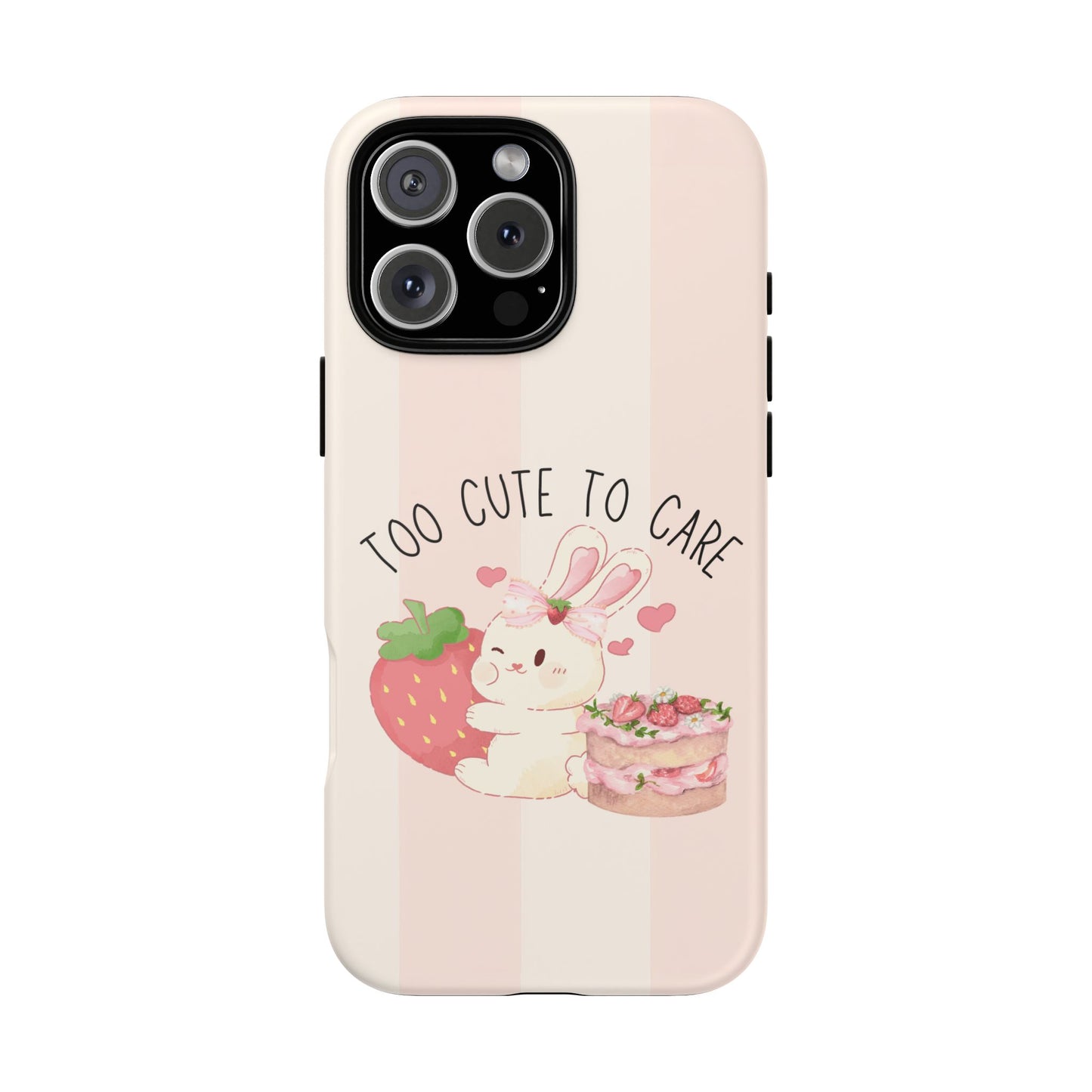Bunny Too Cute to Care Phone Case
