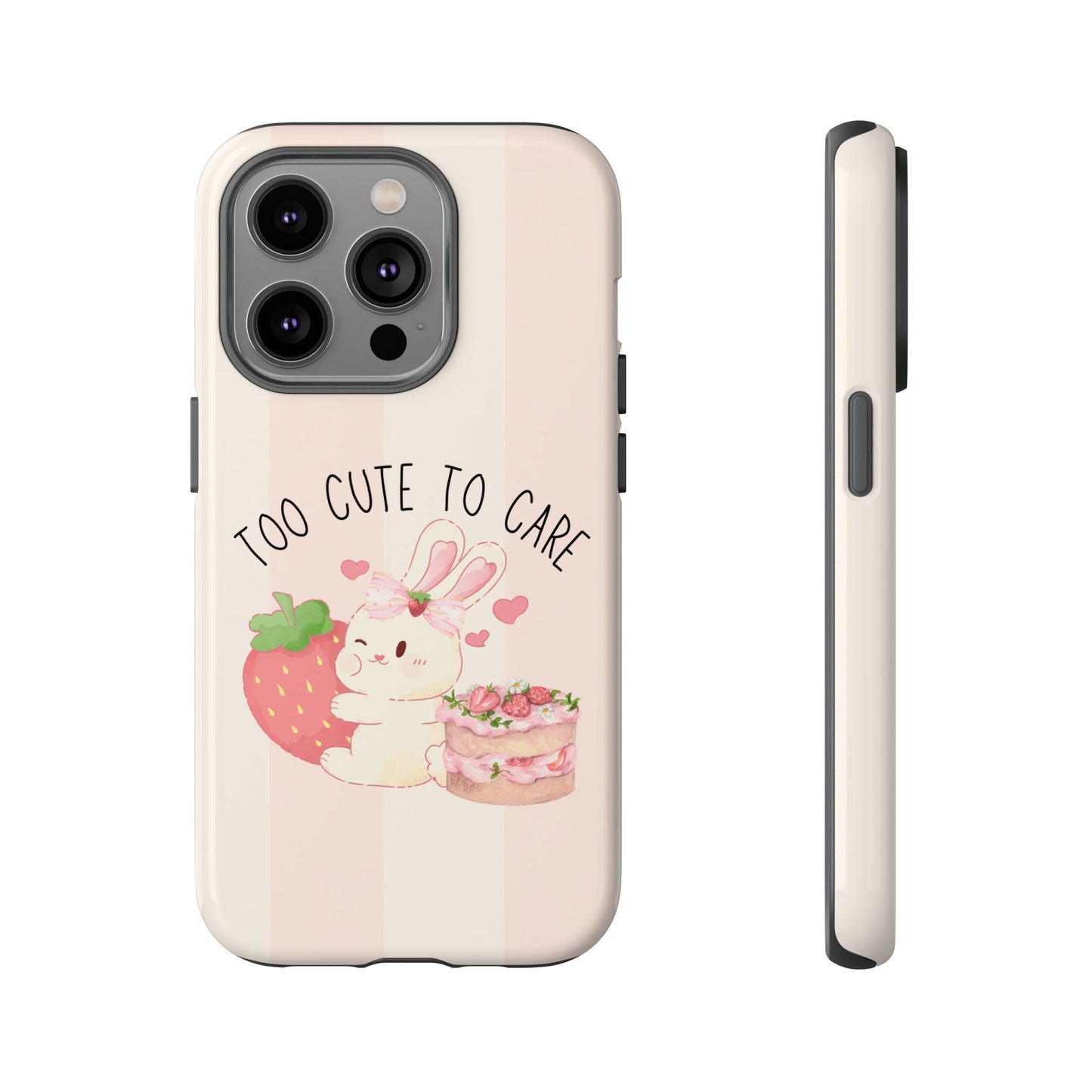 Bunny Too Cute to Care Phone Case