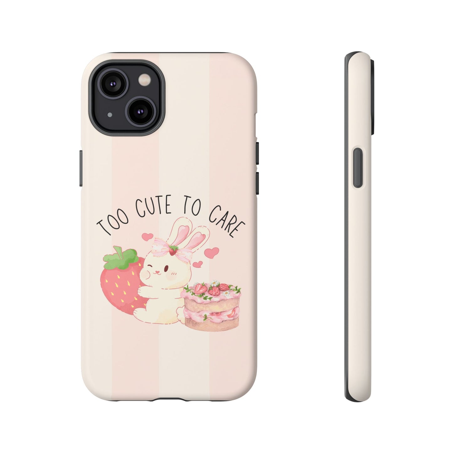 Bunny Too Cute to Care Phone Case