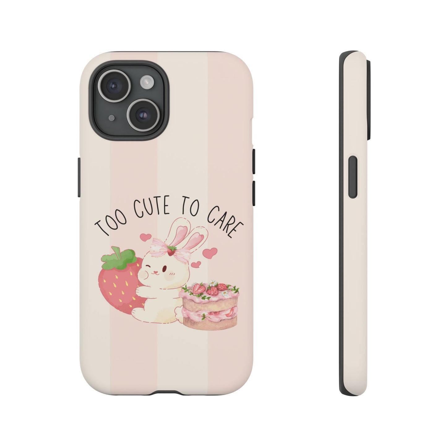 Bunny Too Cute to Care Phone Case