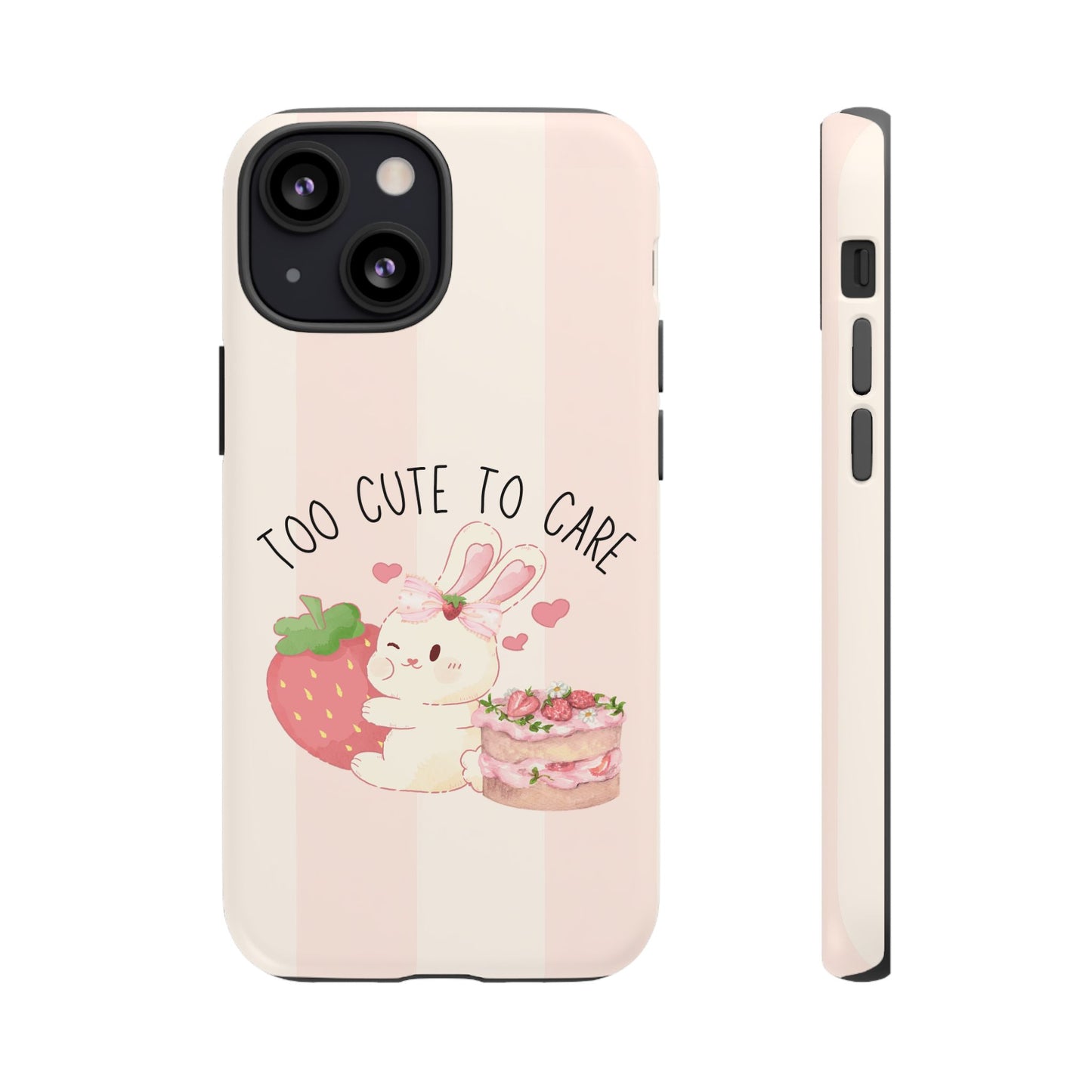 Bunny Too Cute to Care Phone Case