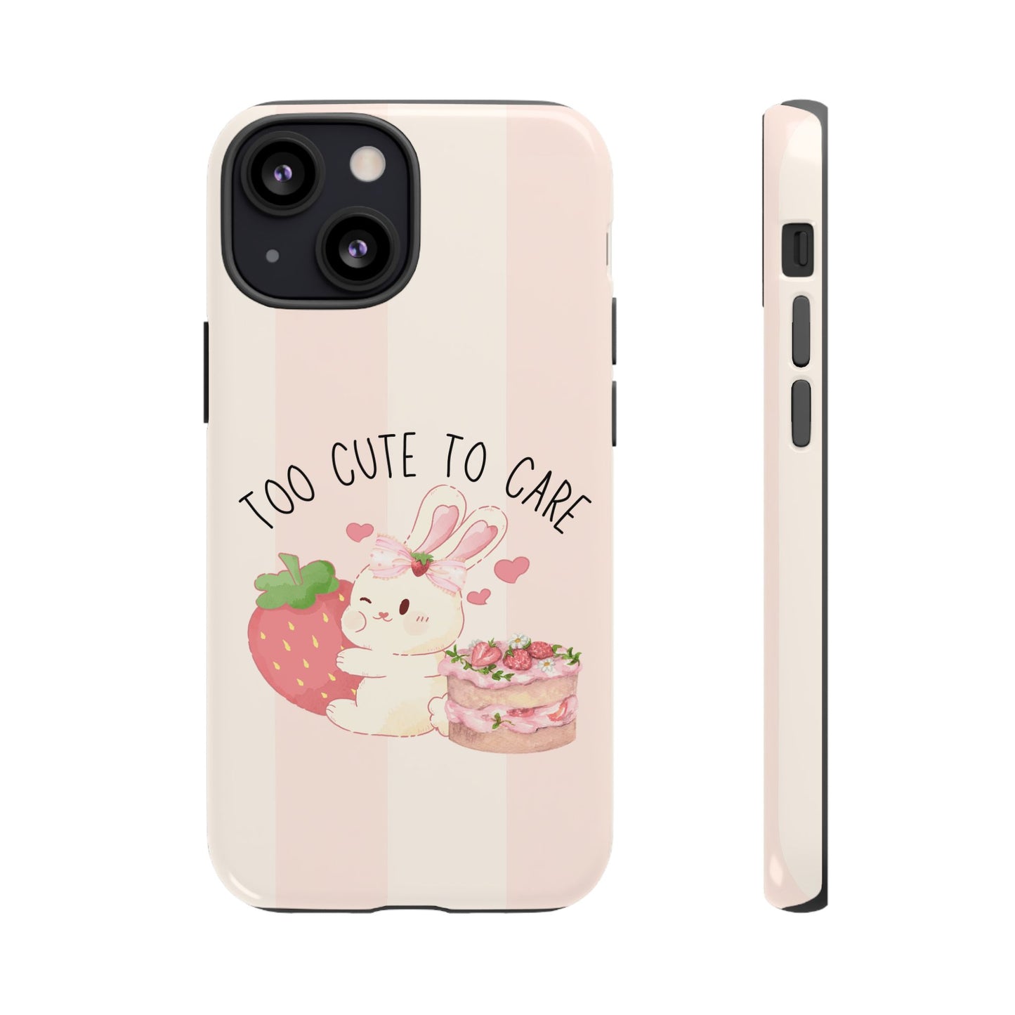 Bunny Too Cute to Care Phone Case