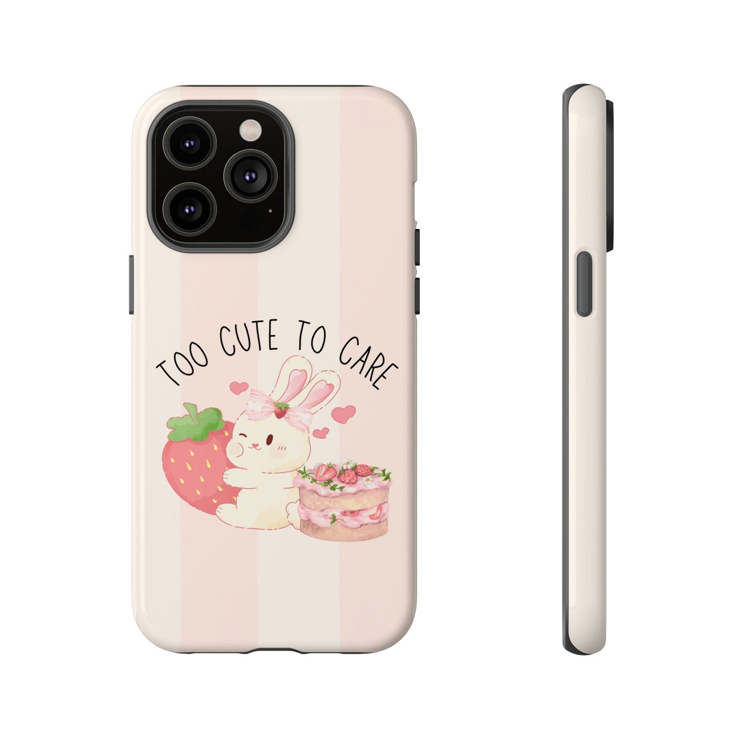 Bunny Too Cute to Care Phone Case