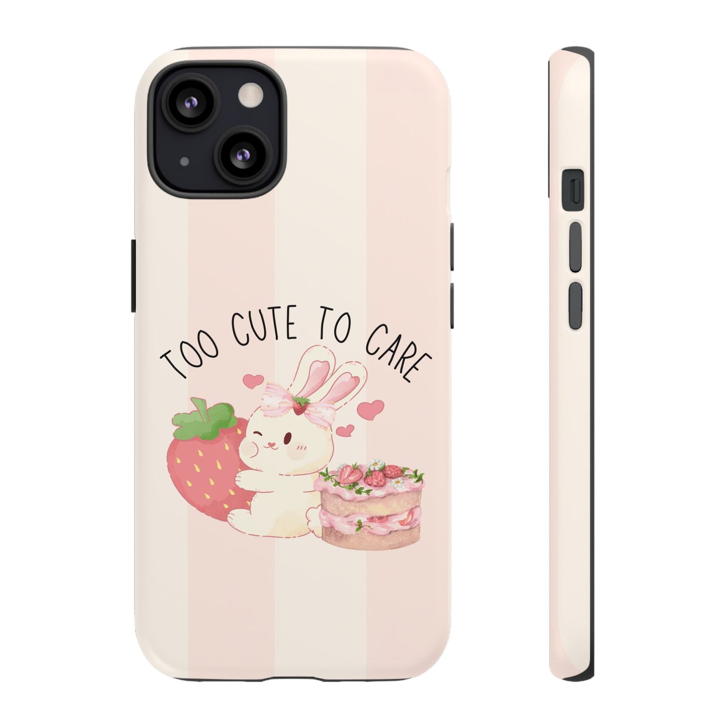 Bunny Too Cute to Care Phone Case