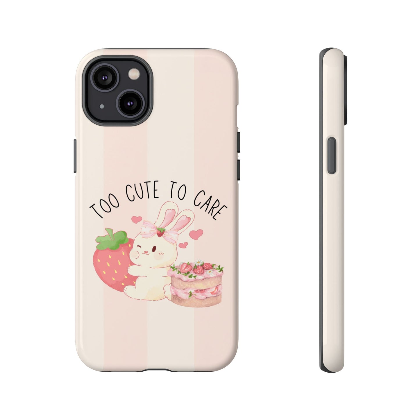 Bunny Too Cute to Care Phone Case