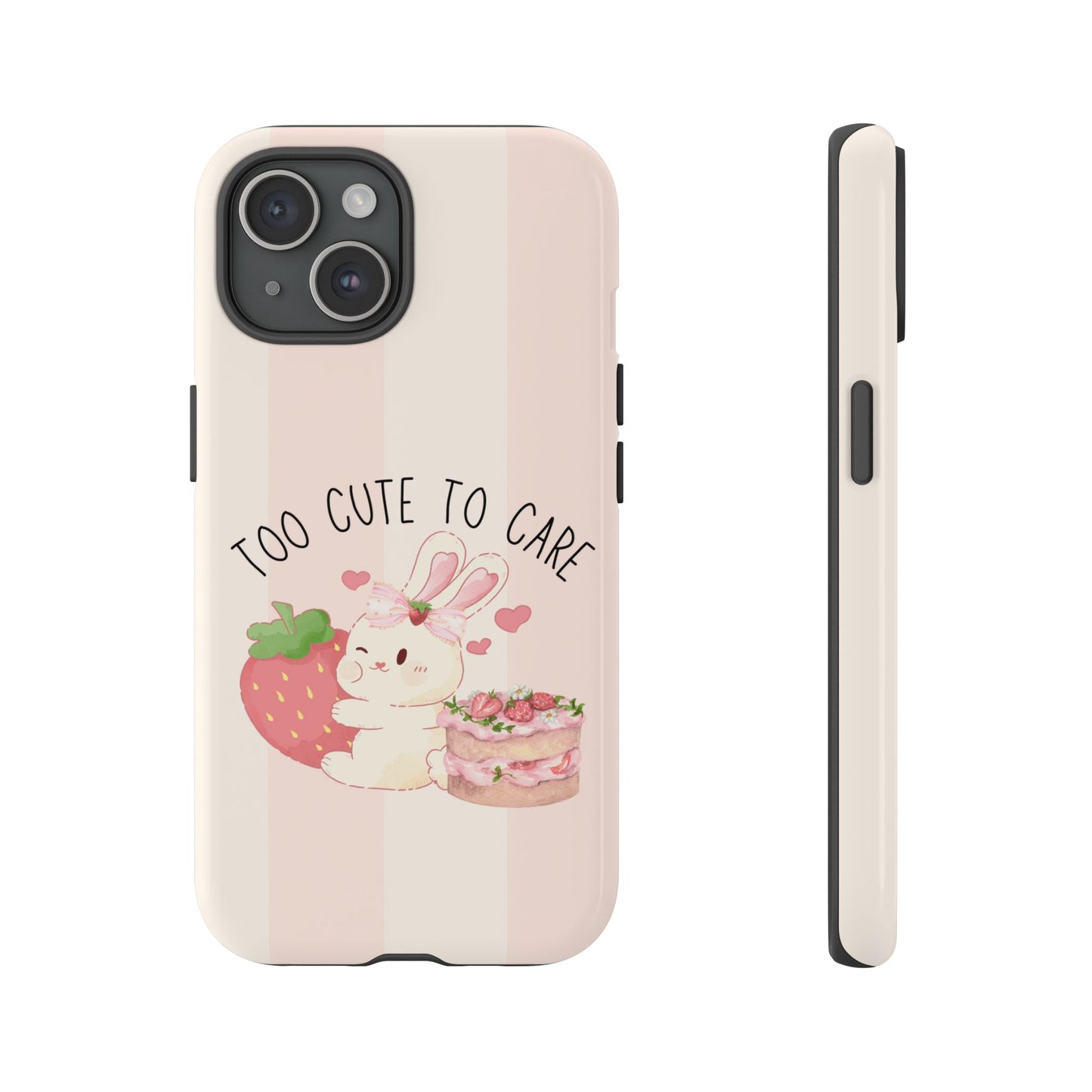 Bunny Too Cute to Care Phone Case