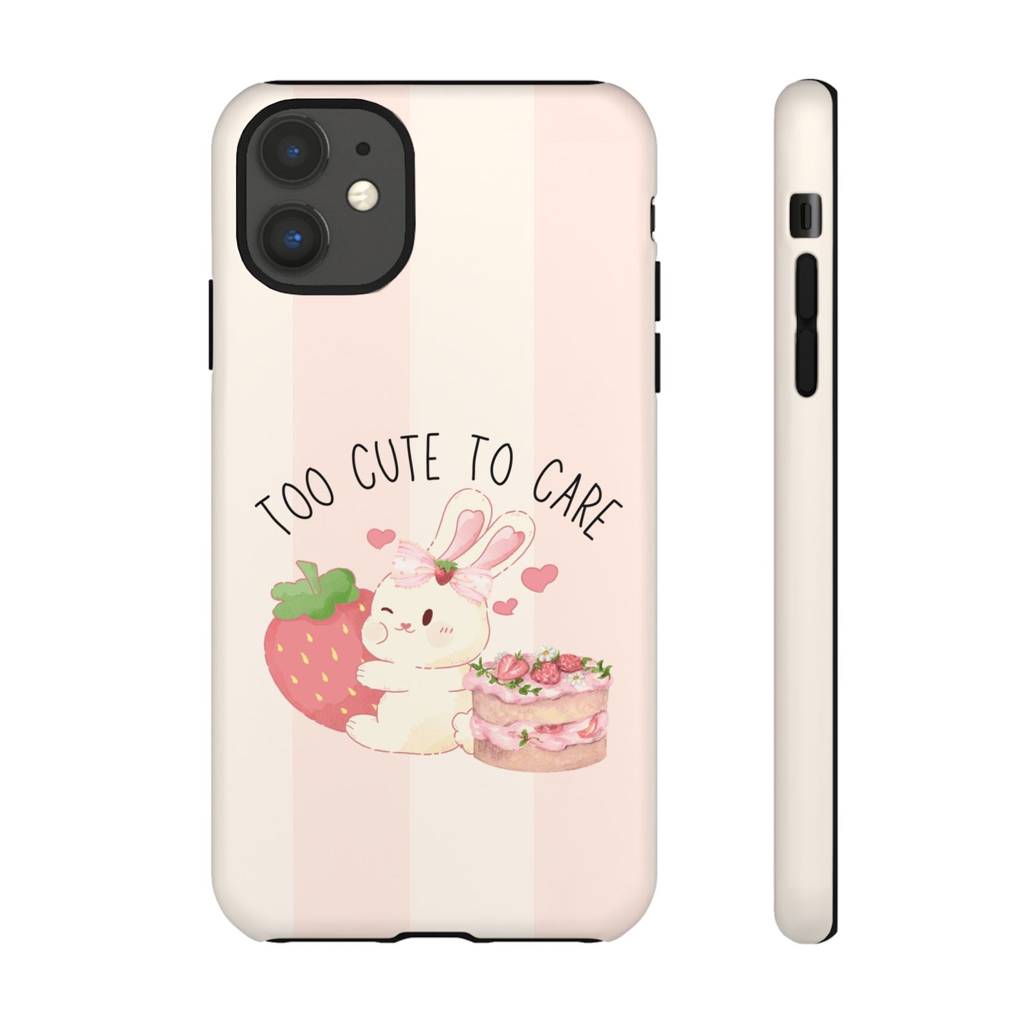 Bunny Too Cute to Care Phone Case