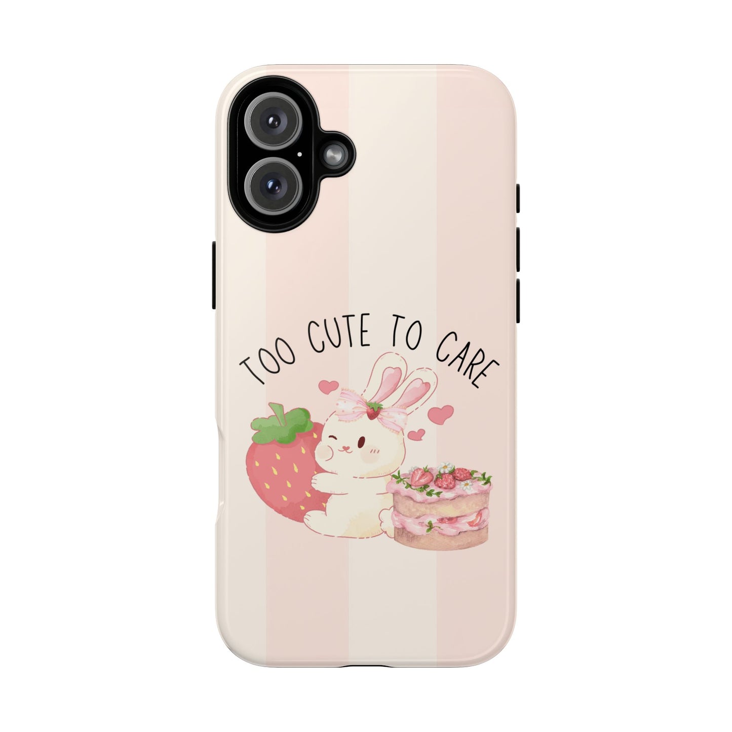 Bunny Too Cute to Care Phone Case