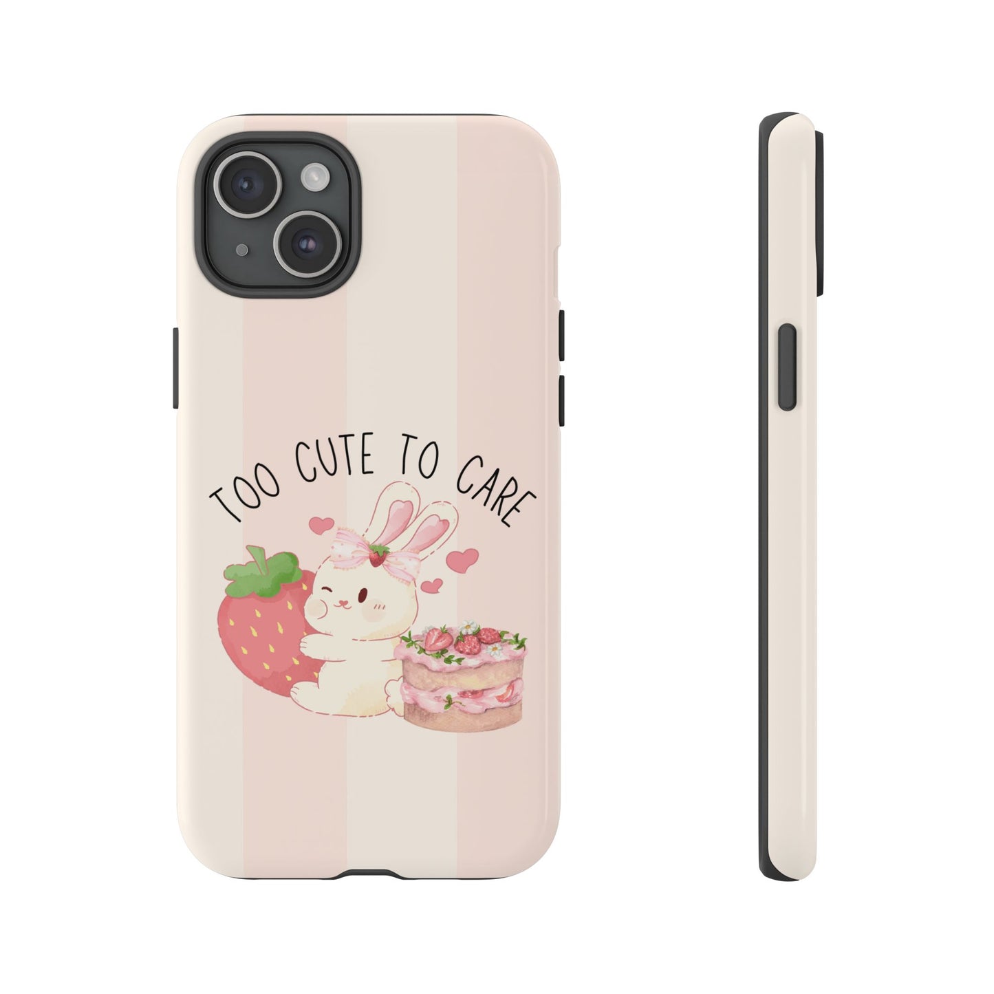 Bunny Too Cute to Care Phone Case