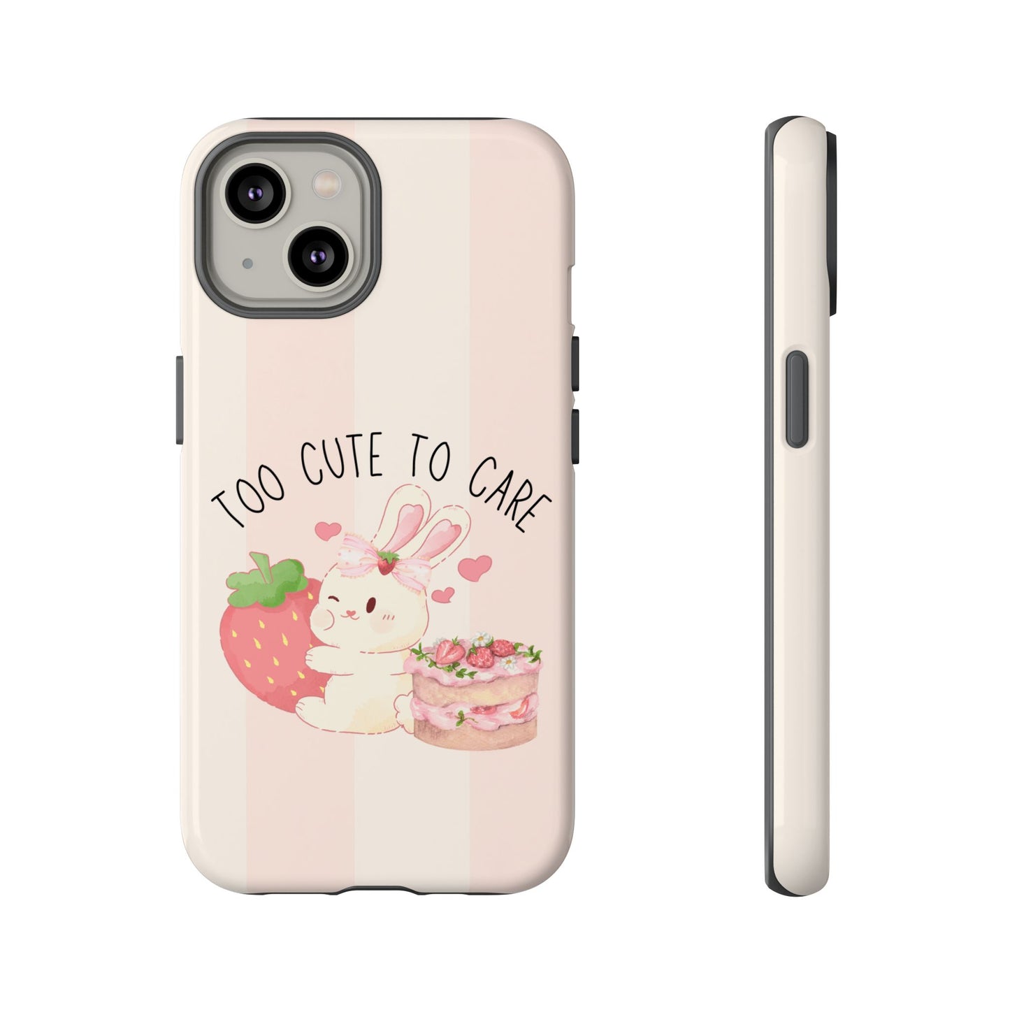 Bunny Too Cute to Care Phone Case