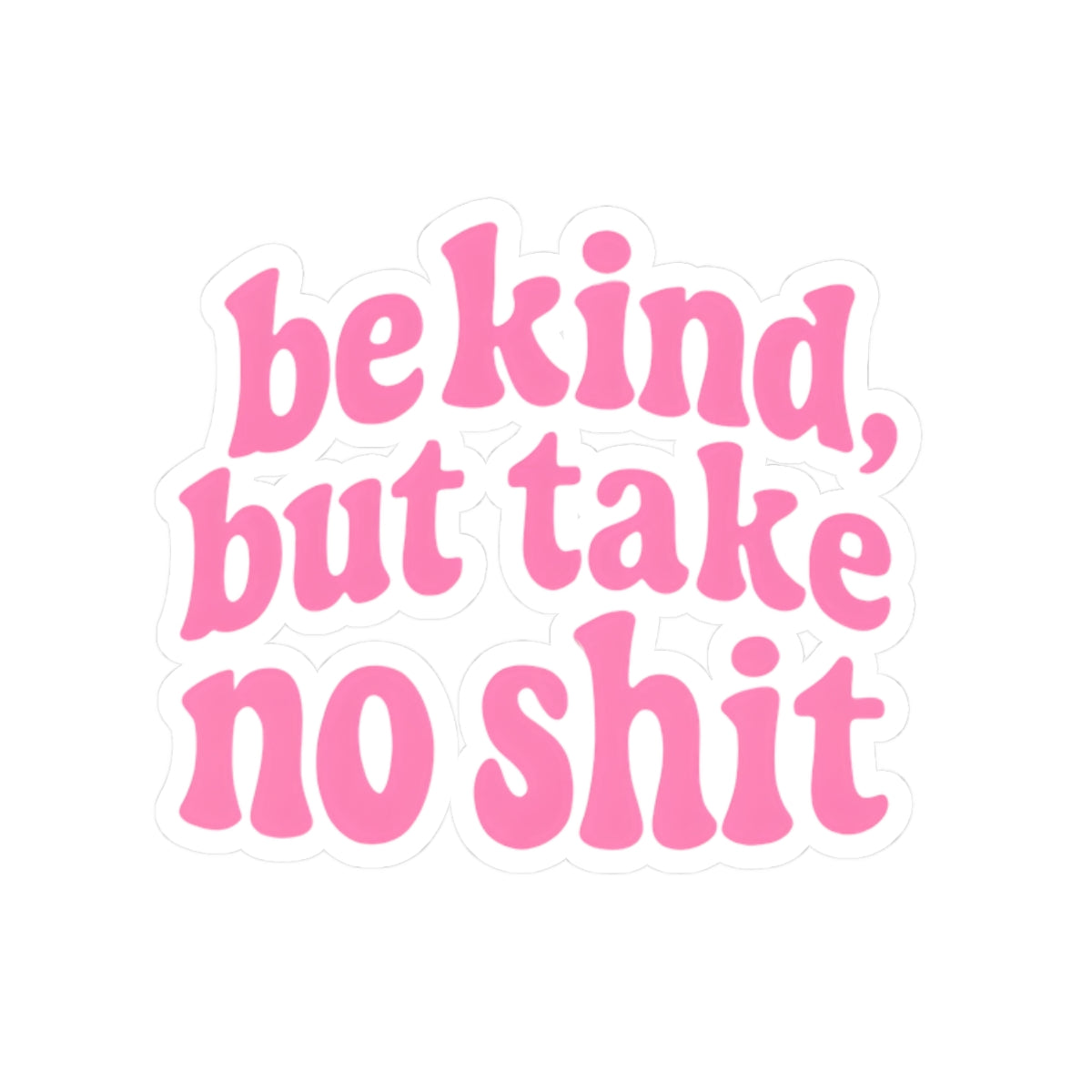 Be Kind, But Take No Shit Sticker