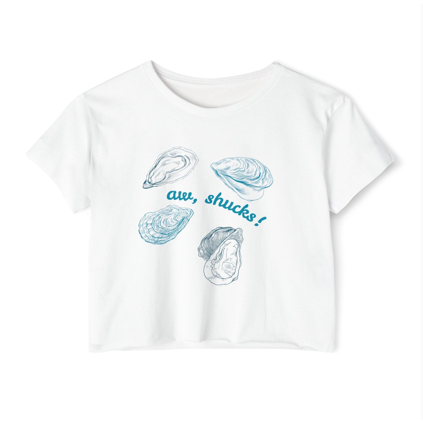 Oyster Aw, Shucks! Crop Top