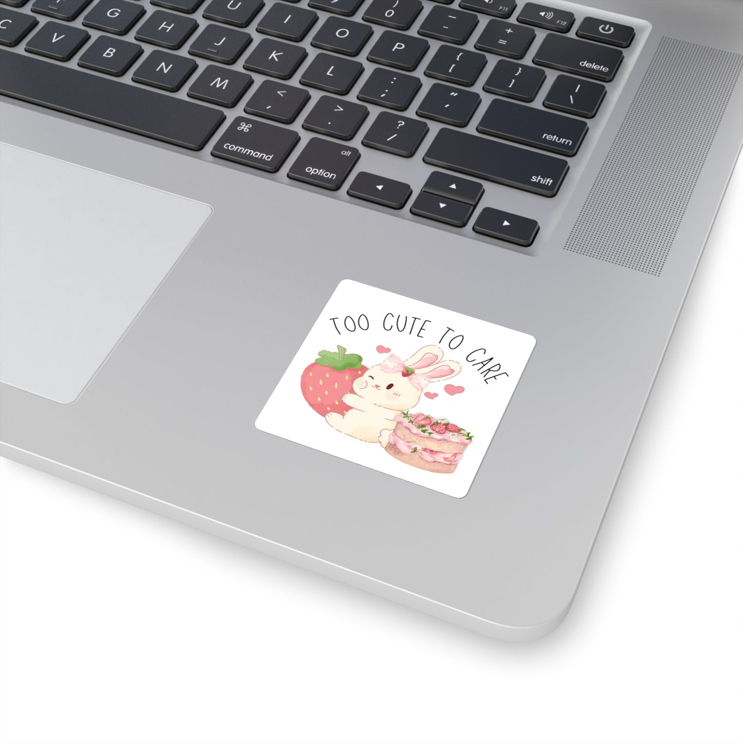 Bunny Too Cute To Care Sticker