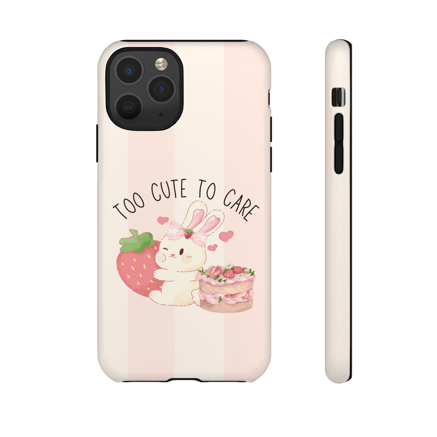 Bunny Too Cute to Care Phone Case