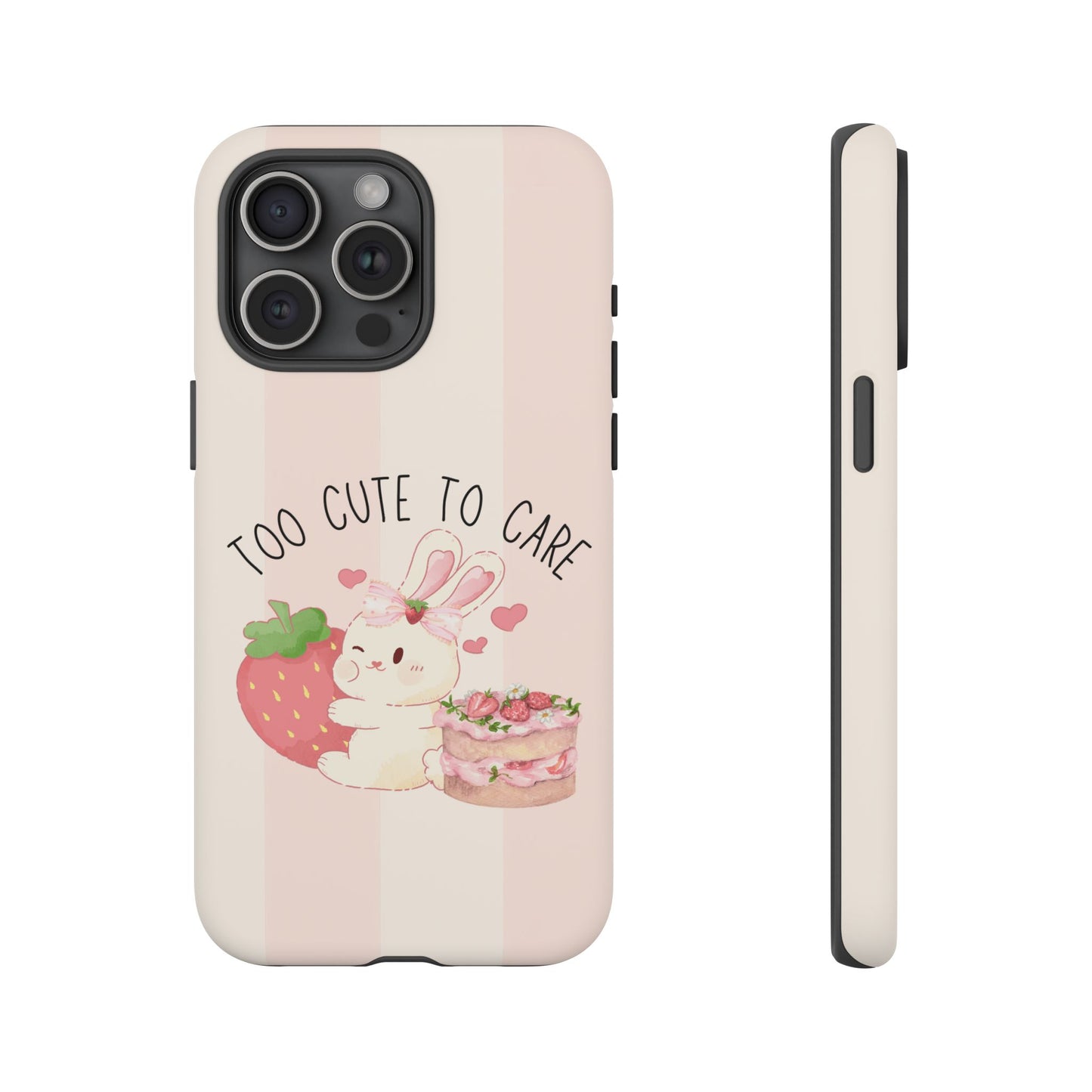 Bunny Too Cute to Care Phone Case