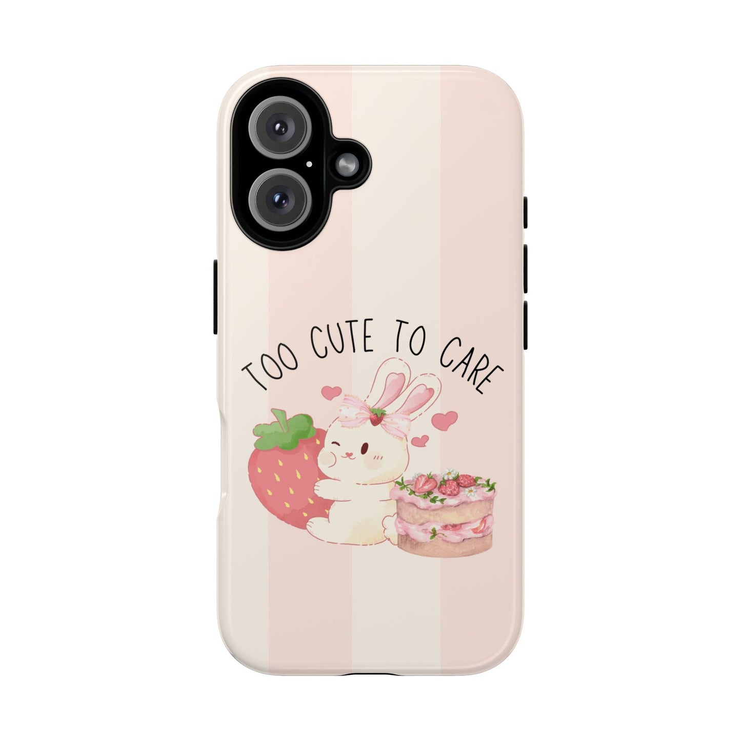 Bunny Too Cute to Care Phone Case