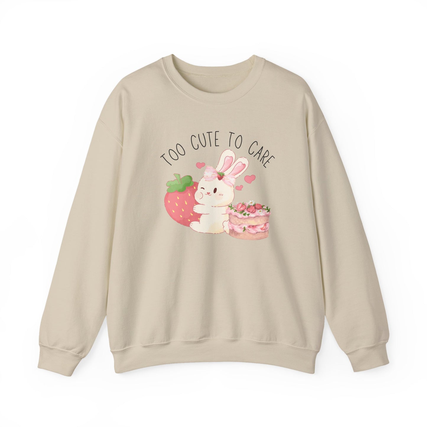 Bunny Too Cute To Care Sweatshirt