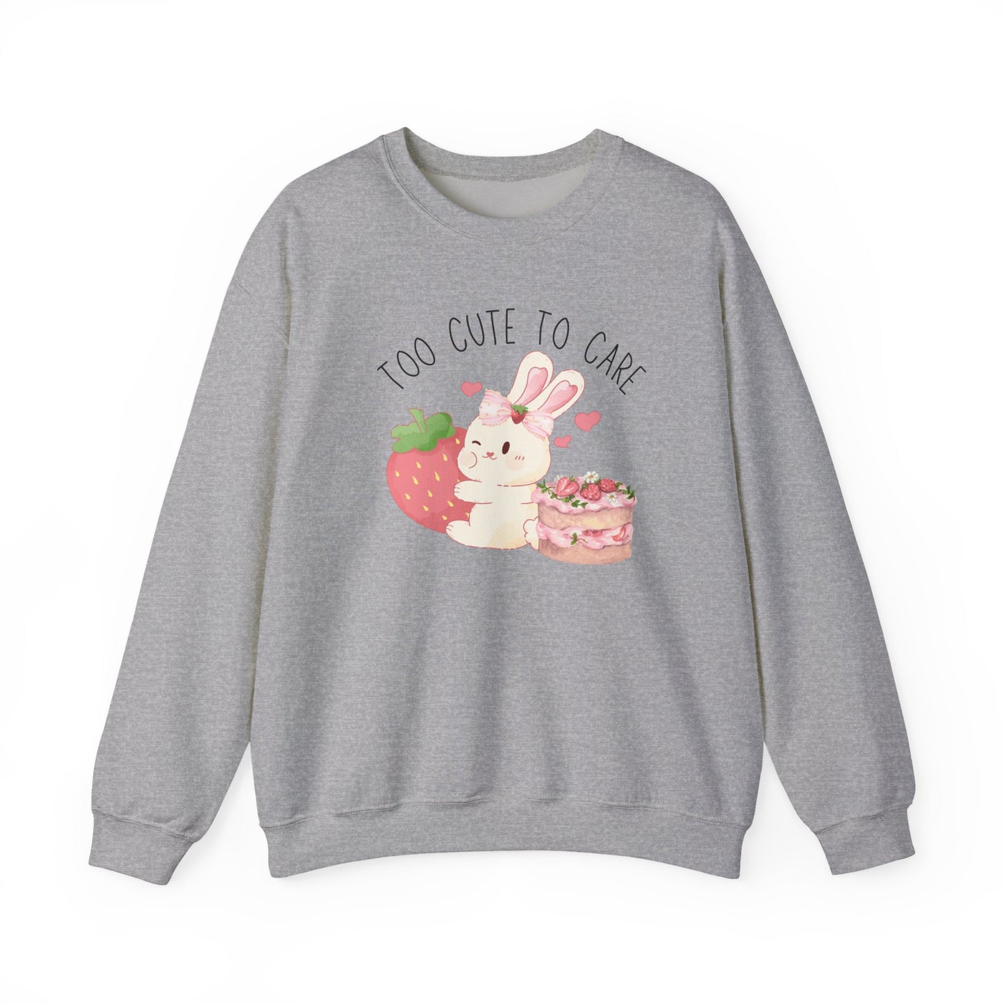 Bunny Too Cute To Care Sweatshirt
