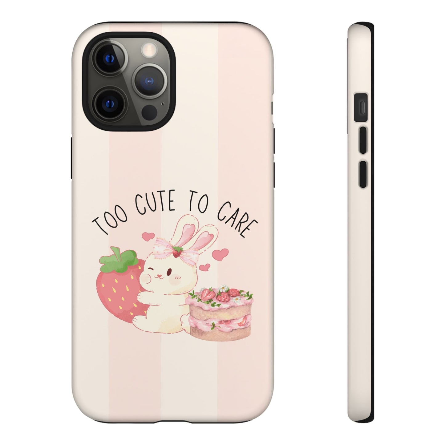 Bunny Too Cute to Care Phone Case