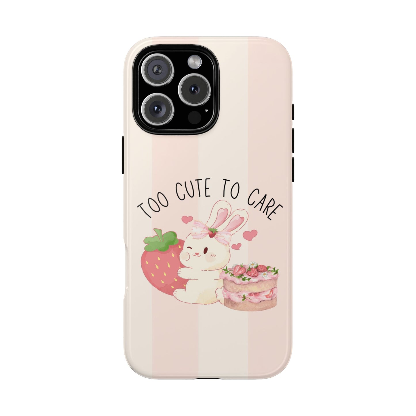 Bunny Too Cute to Care Phone Case