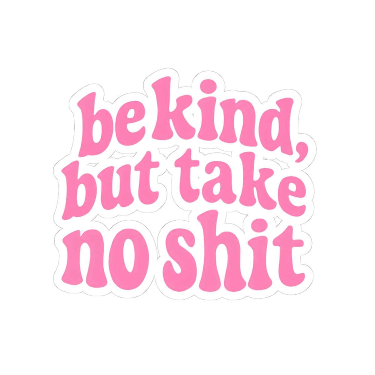 Be Kind, But Take No Shit Sticker