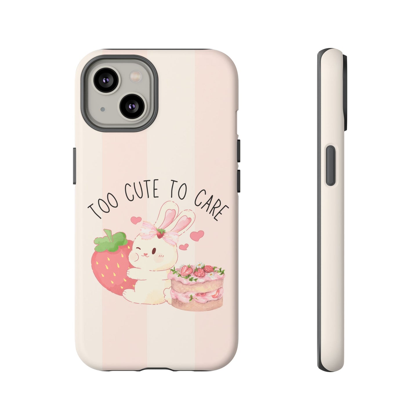 Bunny Too Cute to Care Phone Case