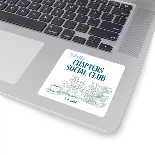 Chapters Social Club Book Lovers Sticker